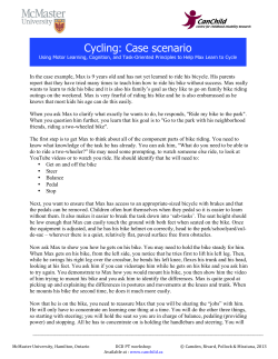 Cycling: Case scenario