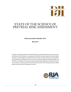 State of the Science of Pretrial Risk Assessment (2011)