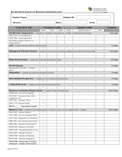 BUSN Program Sheet FA16 5.20.16