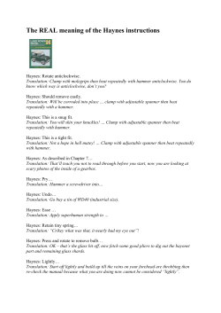 The REAL meaning Of The Haynes Instructions