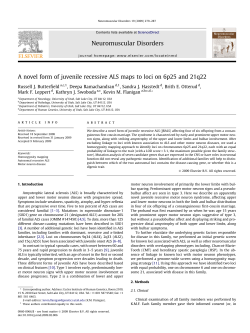 A novel form of juvenile recessive ALS maps to loci on 6p25 and