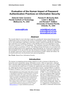 Evaluation of the Human Impact of Password Authentication