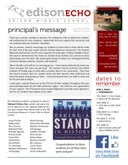 March 2017 - EDISON MIDDLE SCHOOL PTO