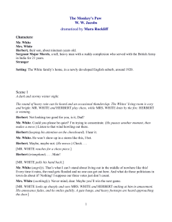 Monkey`s Paw Play - MMS English 8 MMS English 8