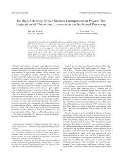 Do High-Achieving Female Students Underperform in Private? The