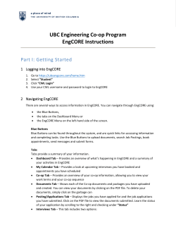 Part I: Getting Started - UBC Engineering Co-op