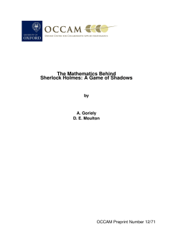 The Mathematics Behind Sherlock Holmes: A Game of Shadows