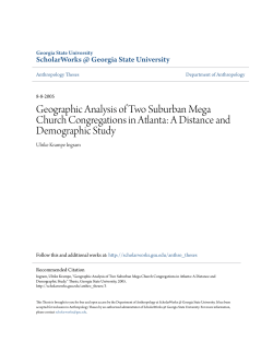 Geographic Analysis of Two Suburban Mega Church Congregations