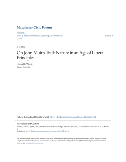 On John Muir`s Trail: Nature in an Age of Liberal Principles