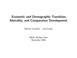 Economic and Demographic Transition, Mortality, and Comparative