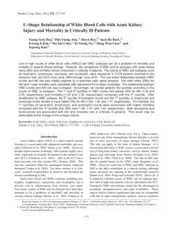 U-Shape Relationship of White Blood Cells with Acute Kidney Injury