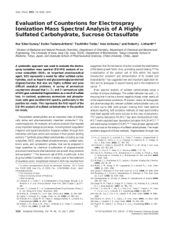Evaluation of Counterions for Electrospray Ionization Mass Spectral
