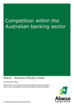 Competition within the Australian banking sector