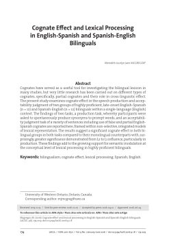 174 - 209 Cognate effect and lexical.indd