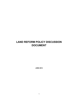Land Reform Policy Discussion Document