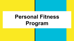 Personal Fitness Program