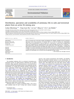 Distribution, speciation and availability of antimony (Sb) in soils and