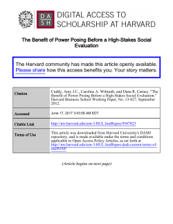 The Benefit of Power Posing Before a High