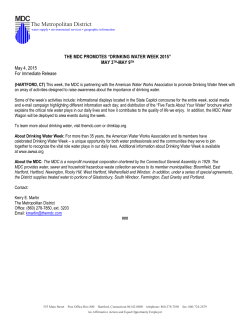 5.04.15 MDC Promotes Drinking Water Week 2015