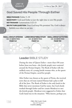 Leader BIBLE STUDY God Saved His People Through Esther