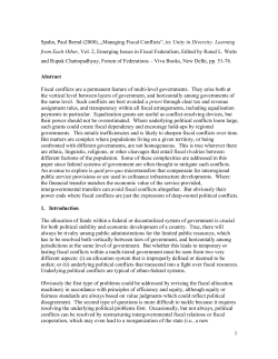 Managing Fiscal Conflicts  , in - Wiwi Uni