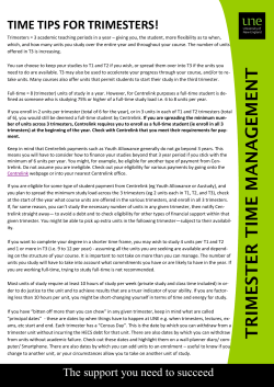 Time Tips for Trimesters