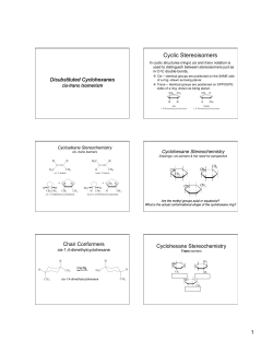 Cyclic Stereoisomers