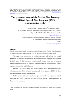 The systems of numerals in Catalan Sign