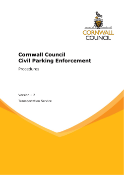 Civil Parking Enforcement Procedures