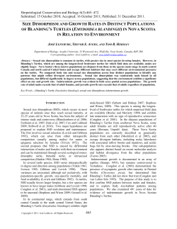 size dimorphism and growth rates in distinct populations of