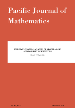 Semi-simple radical classes of algebras and attainability of identities
