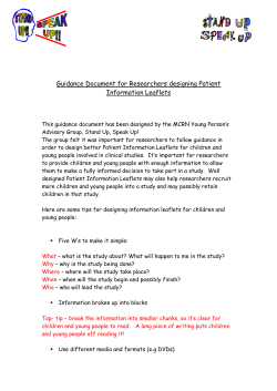 Children`s information sheet