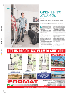 LET US DESIGN THE PLAN TO SUIT YOU!