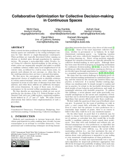 Paper ~ Collaborative Optimization for Collective Decision