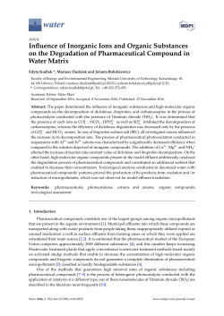Influence of Inorganic Ions and Organic Substances on the