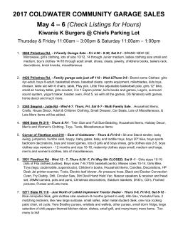 2017 coldwater community garage sales