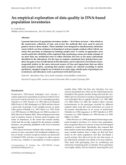 An empirical exploration of data quality in DNA