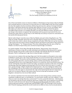 Stay Woke - Myers Park Baptist Church