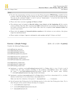 Exercise 1 - RWTH