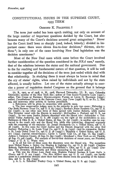 Constitutional Issues in the Supreme Court, 1935 Term