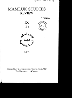 Mamluk Era Documentary Studies