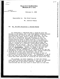 Memorandum to: The Chief Justice Mr. Justice Powell RE: No. 78
