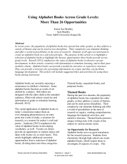 Using Alphabet Books Across Grade Level