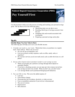 Pay Yourself First &ndash; Tips on Saving