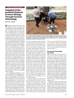 Engaging Undergraduate Students in Insect Biology Through