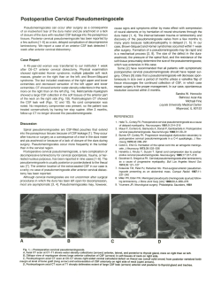 Postoperative Cervical Pseudomeningocele