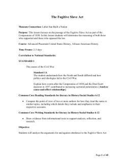 The Fugitive Slave Act - Maryland State Department of Education