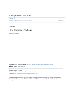 The Impasse Doctrine - Scholarly Commons @ IIT Chicago