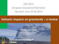Volcanic impacts on grasslands &ndash; a review