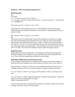 Solutions &ndash; PHYS 352 Design Assignment #2 QUESTION ONE a) At